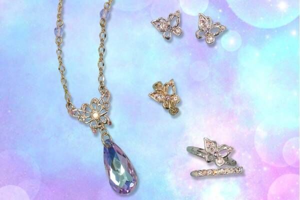 アナ スイ“カットガラス×透かし模様”の蝶アクセサリー、幻想的な輝きのピアスや2連風ブレスレット