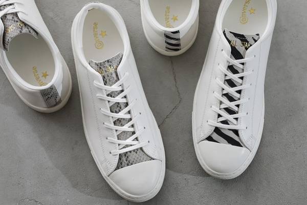 コンバース「オールスター クップ」新作スニーカー、シュータンと踵にアニマル柄を配して