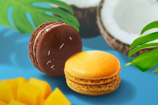 ブボ・バルセロナの夏季限定マカロン、ココア×ココナッツとカルダモン香るマンゴー