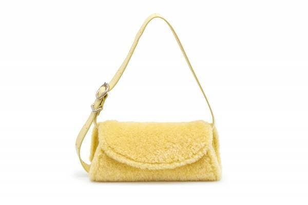 ジル サンダー23年秋レディースバッグ、筒形バッグ「カンノーロ」レモン色×シアリング素材の新作など