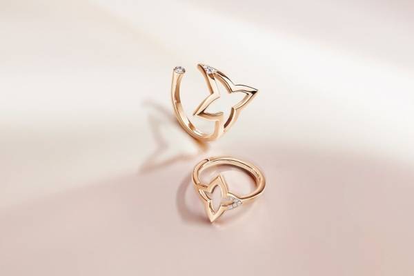 ルイ・ヴィトンのファインジュエリー「ブロッサム」モノグラム・フラワーにダイヤモンドを配したリングなど