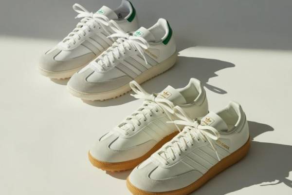 KITH×アディダス オリジナルス「サンバ ゴルフ」“ホワイトレザー”使用のクラシカルなスニーカー