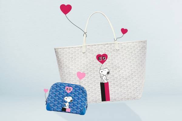 ゴヤールから"ハートの風船を持つ”スヌーピーの新マーカージュ、大阪・阪急うめだ本店で