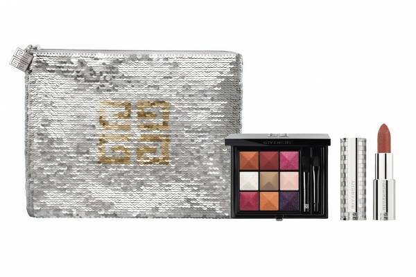 ジバンシイ23年クリスマスコフレ第1弾、“スパンコールポーチ付き”限定色アイパレ＆リップのキット