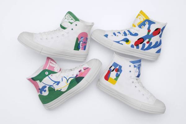 ホワイトアトリエ バイ コンバース、鮮やか“花や犬”モチーフで「オールスター アール」をカスタマイズ