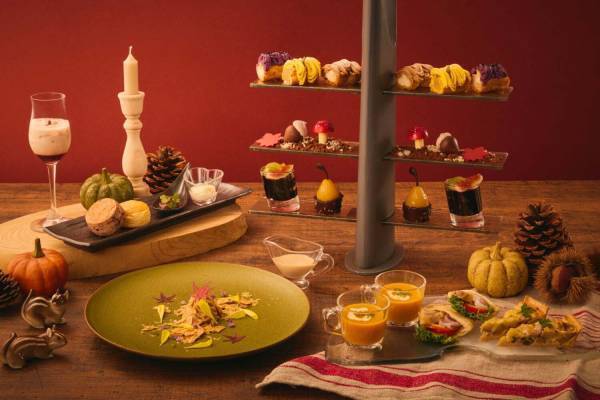 ザ・サウザンド京都の秋限定“芋栗かぼちゃ”アフタヌーンティー、3種モンブラン食べ比べなど