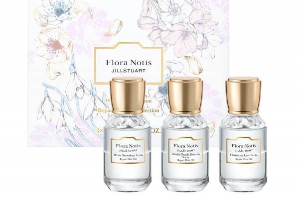 フローラノーティス ジルスチュアート23年クリスマスコフレ、“すべて限定の香り”ヘアオイルセット