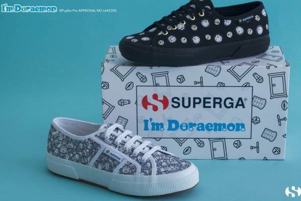 スペルガ×サンリオデザインの「アイムドラえもん」コラボスニーカー、様々な表情＆鈴柄のアッパー