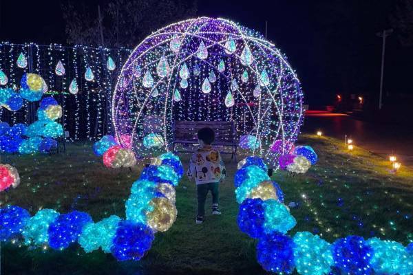 静岡・伊豆「修善寺虹の郷」のイルミネーションイベント、約5,000本の薔薇が輝くショー＆巨大な光の虹