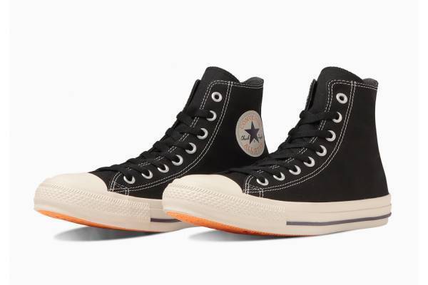 コンバース「オールスター」新作ハイカットスニーカー、“パープル＆オレンジ”の差し色で