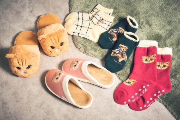 ポール ＆ ジョー アクセソワ23年秋冬レッグウェア、“まるでふわふわのぬいぐるみ”猫スリッパなど