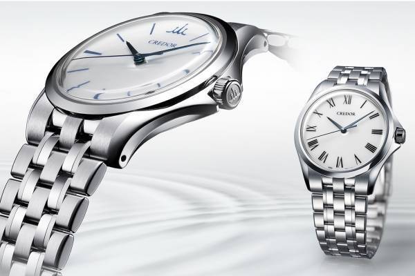 セイコー高級時計「クレドール」新作、“まるで水面”のような磁器ダイヤル＆流麗なケースフォルム