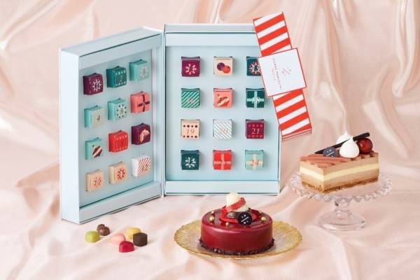 ピエール マルコリーニ“真っ赤な”23年クリスマスケーキ、24個のチョコ入りアドベントカレンダーも