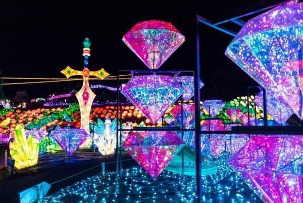 体験型イルミネーション「伊豆高原グランイルミ」静岡・伊豆ぐらんぱる公園で、全長110m虹色スライダー