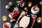 池袋・ホテルメトロポリタン「Suicaのペンギン」クリスマスケーキ、煙突から顔を出す姿を表現