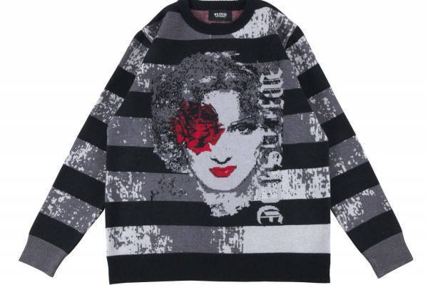 ワイルドサイド ヨウジヤマモト×ニットガングカウンシル、“薔薇と女性”のジャカードセーター