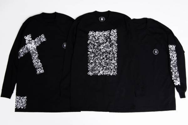 トレーディングミュージアム・コム デ ギャルソン「プルタブ」柄の手刷りTシャツ、山崎良太とコラボ