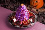 エッグスンシングスのハロウィン限定メニュー、真っ黒ココアパンケーキ×紫いもホイップクリーム