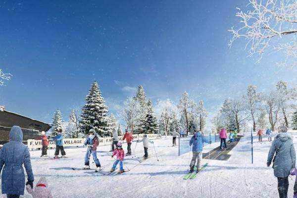 新ゲレンデ「エフ ビレッジ スノーパーク」北海道ボールパークFビレッジ内に誕生、手ぶらでスキー体験