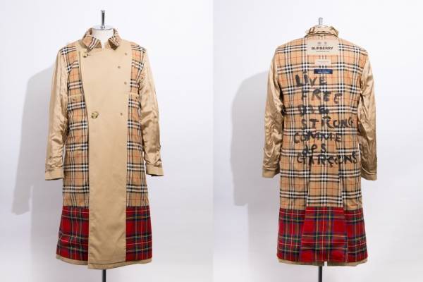コム デ ギャルソンのカスタム「バーバリー トレンチコート」タータンチェックの切替など、青山店限定で