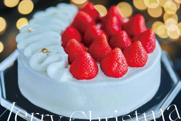 メゾンカカオのクリスマスケーキ2023、国産あまおう苺×ホワイトチョコムースのショートケーキ