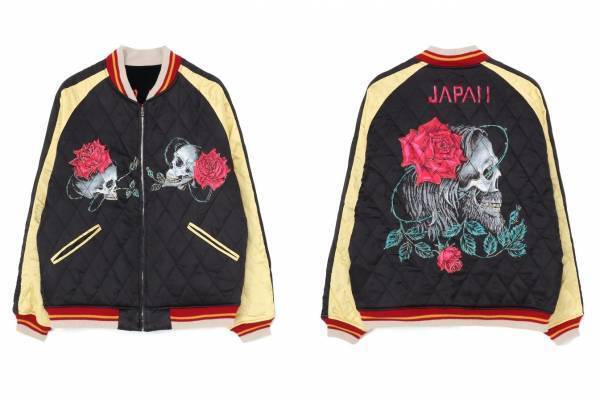 ワイルドサイド ヨウジヤマモト×セント マイケルのコラボ第2弾、“スカルローズ”入りスカジャン