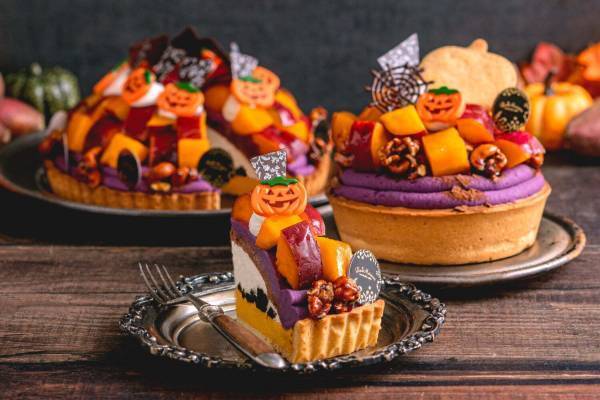 “2種のさつまいも×パンプキン”の秋限定ハロウィンタルト、ラ・メゾン アンソレイユターブルから