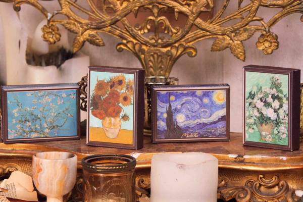 ゴッホ《星月夜》《ひまわり》など4作品モチーフのアイパレ、ミルフィー「絵画アイシャドウパレット」新作