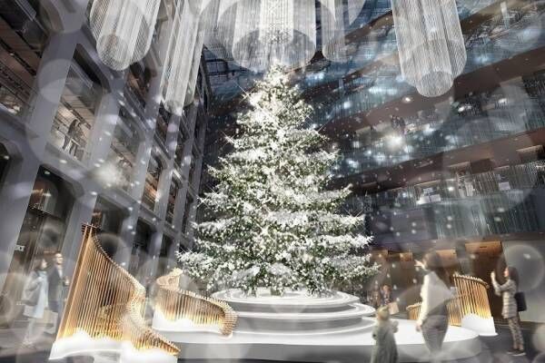 丸の内KITTEの2023クリスマス - 巨大なモミの木のツリー、色鮮やかに輝くライティングショーも