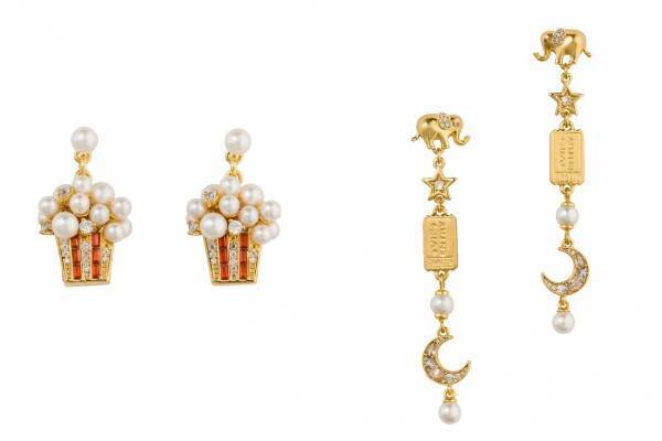 ケイト・スペードのクリスマスジュエリー、ポップコーンネックレス＆“カーニバル”の象と星・月のピアス