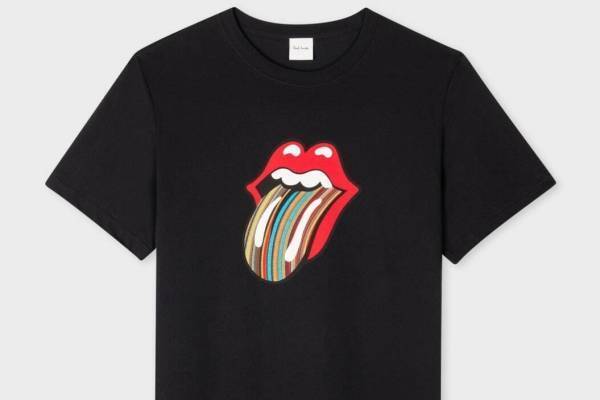 ポール・スミス×ザ・ローリング・ストーンズ、シグネチャーストライプ柄のリップTシャツ＆限定盤レコード