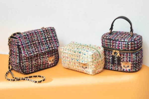 ポール & ジョー アクセソワの“ツイード”アイテム、猫のヌネットを配したバッグなど