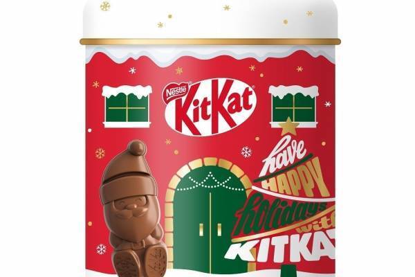 “サンタ型”キットカット「ホリデイサンタ」が再登場、缶や大袋タイプなどがクリスマス限定で