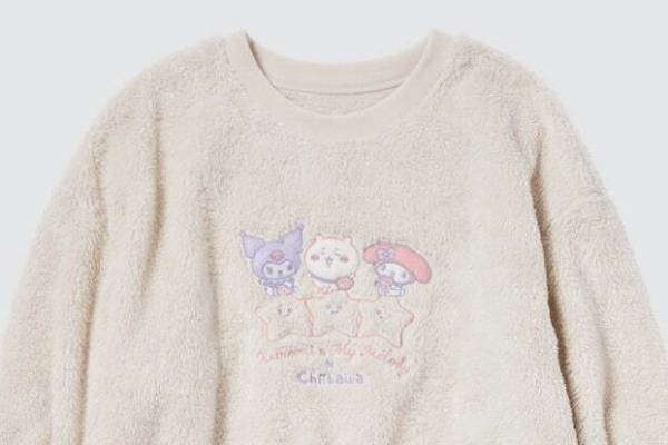 ユニクロ「ちいかわ×サンリオキャラクターズ」フリースルームウェア、うさぎ×ハローキティなど