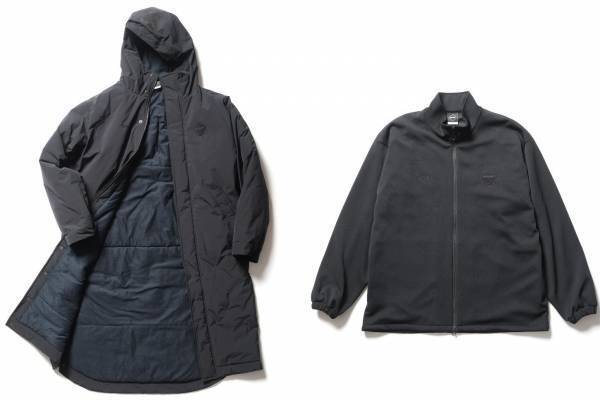 ワイルドサイド ヨウジヤマモト×エフシーレアルブリストル、“漆黒のチーム”イメージのベンチコートなど