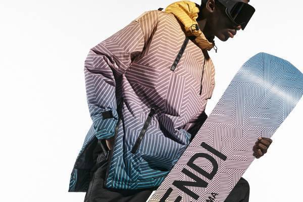 フェンディ新作スキーウェア、“幾何学模様×グラデーション”やロゴ入り2WAYアウターなど