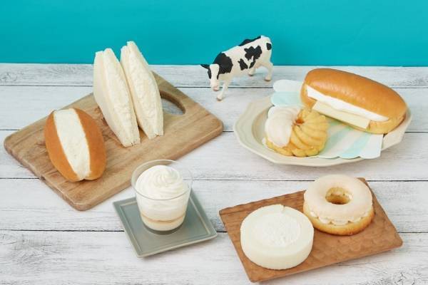 生クリーム専門店「ミルク」ローソンとのコラボスイーツ＆パン、“真っ白”な練乳クリームロールケーキなど