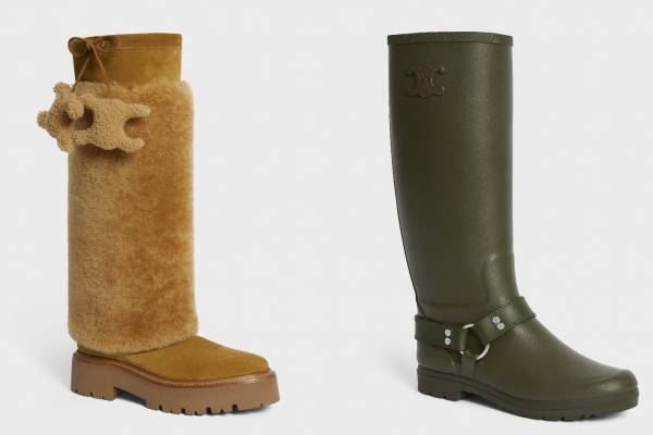 セリーヌ新作シューズ - ふんわりシアリングのブーツやクリーンな白スニーカーなど