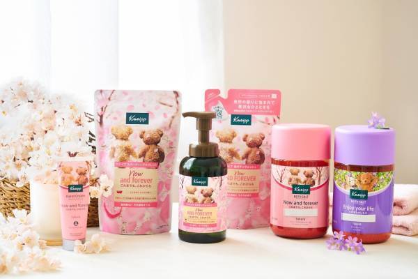 クナイプ「サクラの香り」の限定バス＆ボディケア、“香る濃密泡”ボディウォッシュやハンドクリーム