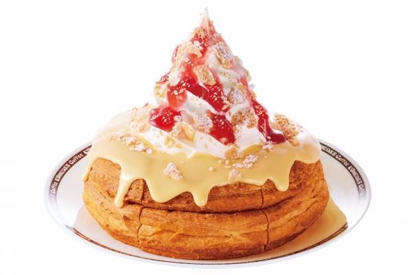 すみっコぐらし×コメダ珈琲店“苺ミルフィーユ”風シロノワール＆つぶつぶ苺ミルク、ステッカー付きで