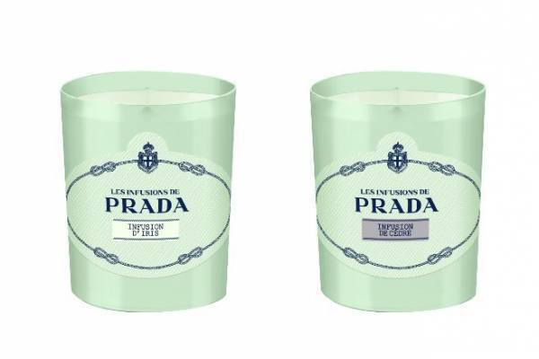 プラダの新作キャンドル、「バニラ」や「イリス」など人気の香り4種を“プラダ グリーン”のデザインで