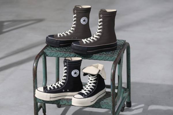コンバース「オールスター アール」新作、“ニーハイパターン×厚底”のブーツ風スニーカー