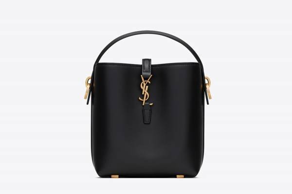サンローランのウィメンズバッグ「ル・トロントセット ミニ」YSLモノグラムきらめくバケットシルエット