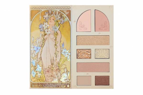 ミュシャの連作《四つの花》「ユリ」「バラ」「アイリス」モチーフのマルチパレット、ミルフィー新作コスメ