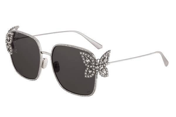 ディオール“煌めく蝶”デザインの新作ウィメンズサングラス、ホワイトスワロフスキー クリスタルで