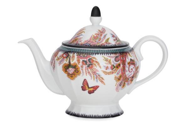 エトロ×ジノリ1735“蝶＆草花”のペイズリー柄テーブルウェア、ティーポットやクリーマーなど