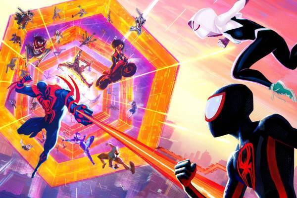 アニメ映画『スパイダーマン：アクロス・ザ・スパイダーバース』膨大な数のスパイダーマンが大集結