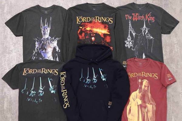 ベイト×映画「ロード・オブ・ザ・リング」、サウロンやウィッチキングのプリントTシャツ＆フーディー