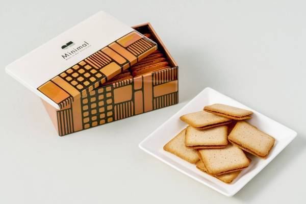 ミニマル“初”のクッキー缶、2種のチョコレートを使用したさくさくラングドシャ