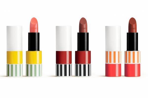 エルメス23年春夏コスメ、「ルージュ・エルメス」がカラフルなストライプ柄に！太陽イメージの全3色